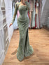 Luxury Blue Lace Beaded Mermaid Gown LA73769 SERENE HILL