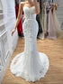 Luxury White Strapless See Through Lace Corset Mermaid Dress LA73771 SERENE HILL