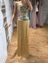 Luxury Gold Crystal Beaded Strapless Tassel Evening Dress LA73785 SERENE HILL