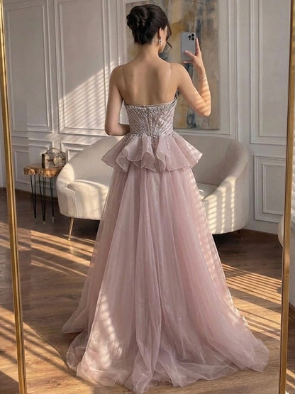 Luxury Nude Sweetheart Beaded Mermaid Dress with Overskirt LA73786 SERENE HILL