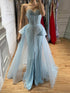 Luxury Nude Sweetheart Beaded Mermaid Dress with Overskirt LA73786 SERENE HILL