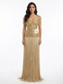 Luxury Gold Sweetheart Beaded Fringe Evening Gown LA73790 SERENE HILL
