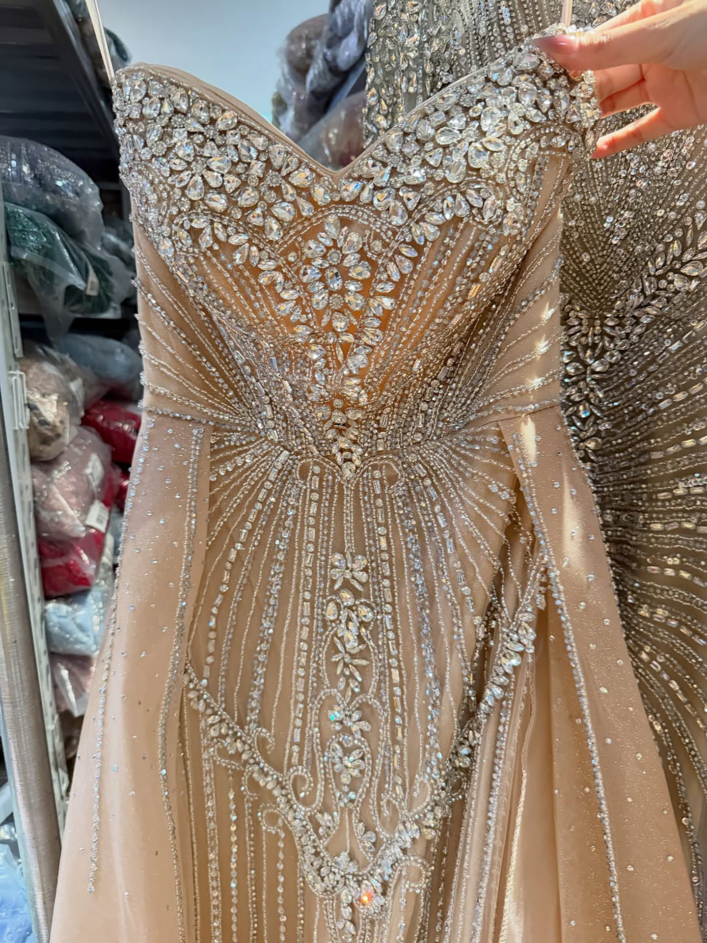 Luxury Nude Sweetheart Baroque Beaded Fitted Mermaid Dress LA73831 SERENE HILL