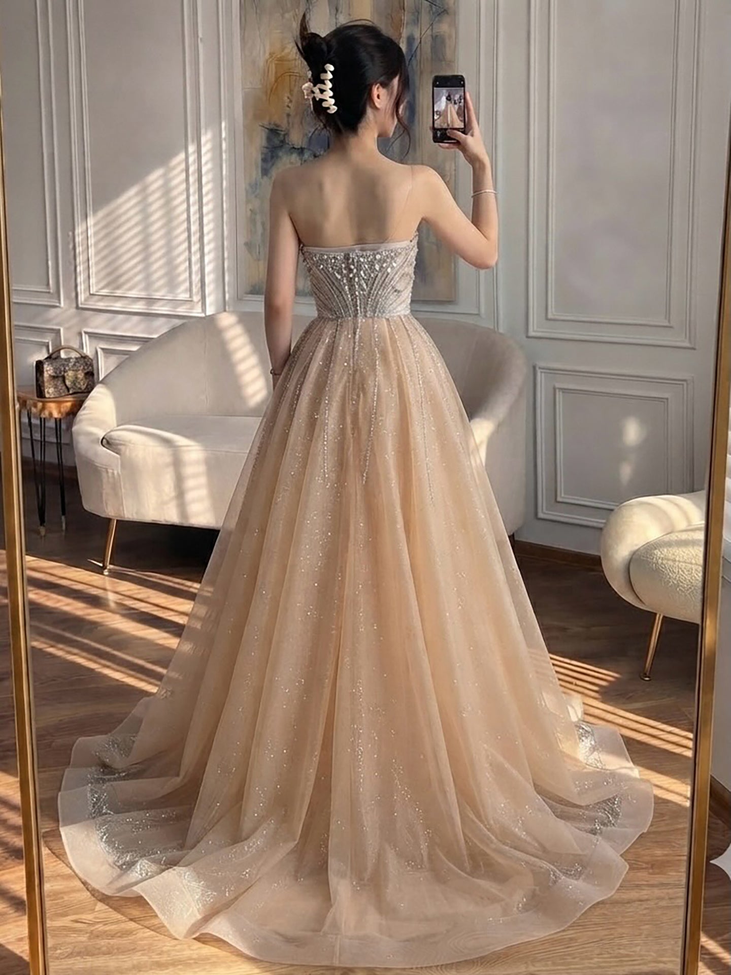 Luxury Nude Sweetheart Baroque Beaded Fitted Mermaid Dress LA73831 SERENE HILL