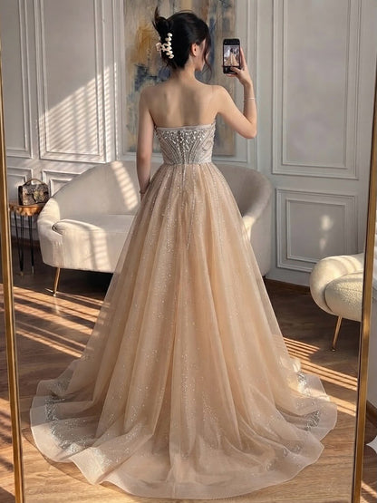 Luxury Nude Sweetheart Baroque Beaded Fitted Mermaid Dress LA73831 SERENE HILL