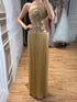 Luxury Gold Beaded Fringe Strapless Art Deco Dress LA73853 SERENE HILL