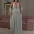 Luxury Sage Green Halter Crystal Beaded A-Line Evening Dress LA73872 SERENE HILL