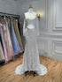 Luxury White Off the Shoulder Beaded Lace Mermaid Bridal Gown LA73878 SERENE HILL