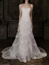 Luxury White Strapless Beaded Tiered Mermaid Wedding Dress LA73883 SERENE HILL