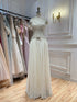 Luxury Beige Pearls Beaded Cap Sleeves A-Line Evening Dress LA73893 SERENE HILL