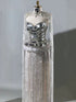 Luxury Silver High Neck Beaded Tassel Cape Evening Dress LA73896 SERENE HILL