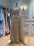 Luxury Blue Crystal Beaded Mermaid Dress With Overskirt LA73913 SERENE HILL