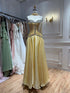 Luxury Yellow Crystal Beaded Strapless A-Line Evening Dress LA73930 SERENE HILL