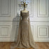 Luxury Modest Caramel Evening Dress with Sleeves Cape LA72966 - SERENE HILL