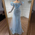 Elegant Sage Green Beaded Evening Dress with Flowing Hem LA72928 - SERENE HILL
