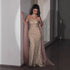 Luxury Pink Beaded Mermaid Evening Dress with Cape LA73366 - SERENE HILL