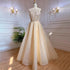 Luxury Dubai Beaded Lilac Evening Dress Elegant Scalloped LA71643 - SERENE HILL