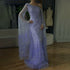 Luxury Feather One Shoulder Evening Dress with Cape Sleeves LA72763 - SERENE HILL