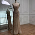 Luxury Green Beaded Saudi Arabic Evening Gown for Formal Occasion LA72842 - SERENE HILL