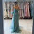 Luxury Evening Dress Nude BeadedSheath Gown With Tulle Train LA73388 - SERENE HILL