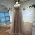 Luxury Dubai Caramel A-Line Beaded Evening Dress LA72873 - SERENE HILL