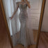Luxury Pink Beaded Mermaid Evening Dress with Cape LA73106 - SERENE HILL