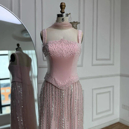 Glamorous Mermaid Evening Dress with Pearls LA73070 - SERENE HILL