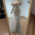 Elegant Sage Green Beaded Evening Dress with Flowing Hem LA72928 - SERENE HILL