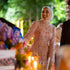 Luxury Pink Arabic Modest Muslim A-Line Crystal Beaded Evening Dress LA73363 - SERENE HILL