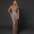 Serene Hill Luxury Dubai Arabic Silver Mermaid Evening Dresses Gowns Pearls Beaded for Women Wedding Party 2025 LA72576 - SERENE HILL