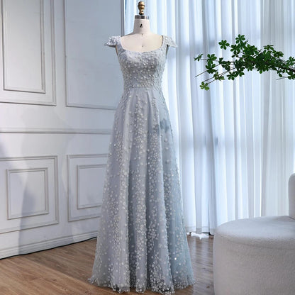 Luxury Pink Floral Appliqué Evening Dress with Open Back 2025 LA73119 - SERENE HILL