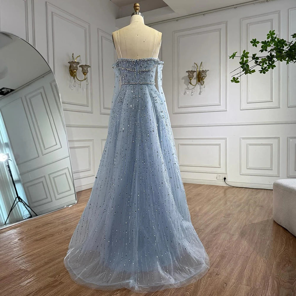 fitted lace wedding dress Luxury Gorgeous One Shoulder Split Thigh Mermaid Hem Formal Dress Purple / M