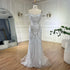 Luxury Crystal Silver Gray Pearl Beaded Evening Dress LA72253 - SERENE HILL