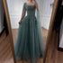 Luxury Caramel A-Line Beaded Evening Dress with Cape Sleeves LA73089A - SERENE HILL