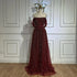 Luxury Nude A-Line Evening Gown with Pearl Beading LA72738A - SERENE HILL