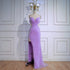 Luxury Purple Sequin Prom Dress with Slit and Cutout Waist LA73000 - SERENE HILL