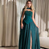 Luxury Green Beaded Corset Evening Dress with Cape LA73367 - SERENE HILL