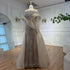 Luxury Nude Beaded Mermaid Evening Dress with Overskirt LA72932 - SERENE HILL