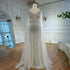 Luxury Nude Beaded Evening Dress with Cape Sleeves LA72575C - SERENE HILL