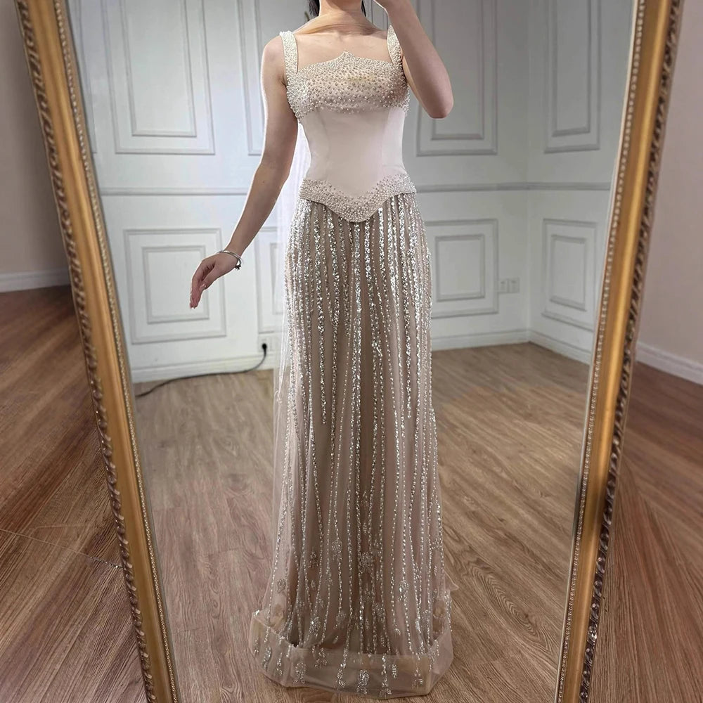 Glamorous Mermaid Evening Dress with Pearls LA73070 - SERENE HILL