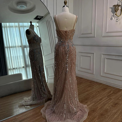 Luxury Mermaid Evening Dress with Split LA72480A - SERENE HILL