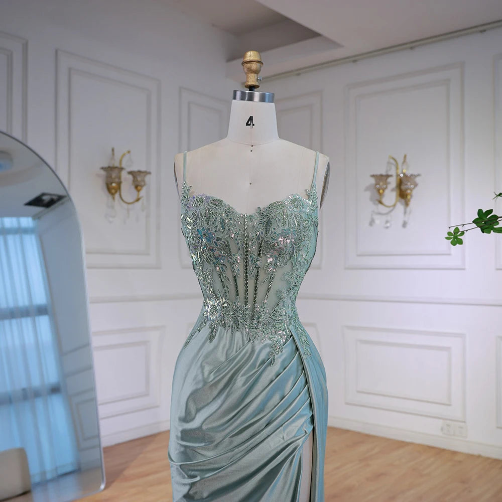 mint green beaded dress V Neck Tie Belt Sweater Dress Olive – Stunning Mystery main image 1