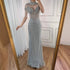 Luxury Pink Beaded Tassel Mermaid Evening Dress Long Gown LA73184 - SERENE HILL