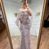 Luxury Caramel Feather Beaded Mermaid Evening Dress LA71866 - SERENE HILL