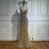 Luxury Nude Silver Beaded Evening Gown with Crystals LA72900 - SERENE HILL