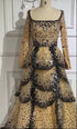 Designer Sparkly Sequin Tiered Ruffles Ball Gown Evening Dress LA72505 - SERENE HILL