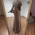 Luxury Designer Modest Brown Stretch Material Mermaid Evening Dress LA72993 - SERENE HILL