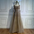 Luxury Green A-LineBeaded Evening Dress with Cape Sleeves LA73089 - SERENE HILL
