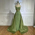 Sage Green Beaded Evening Dress Detachable Overskirt Party LA72733A - SERENE HILL