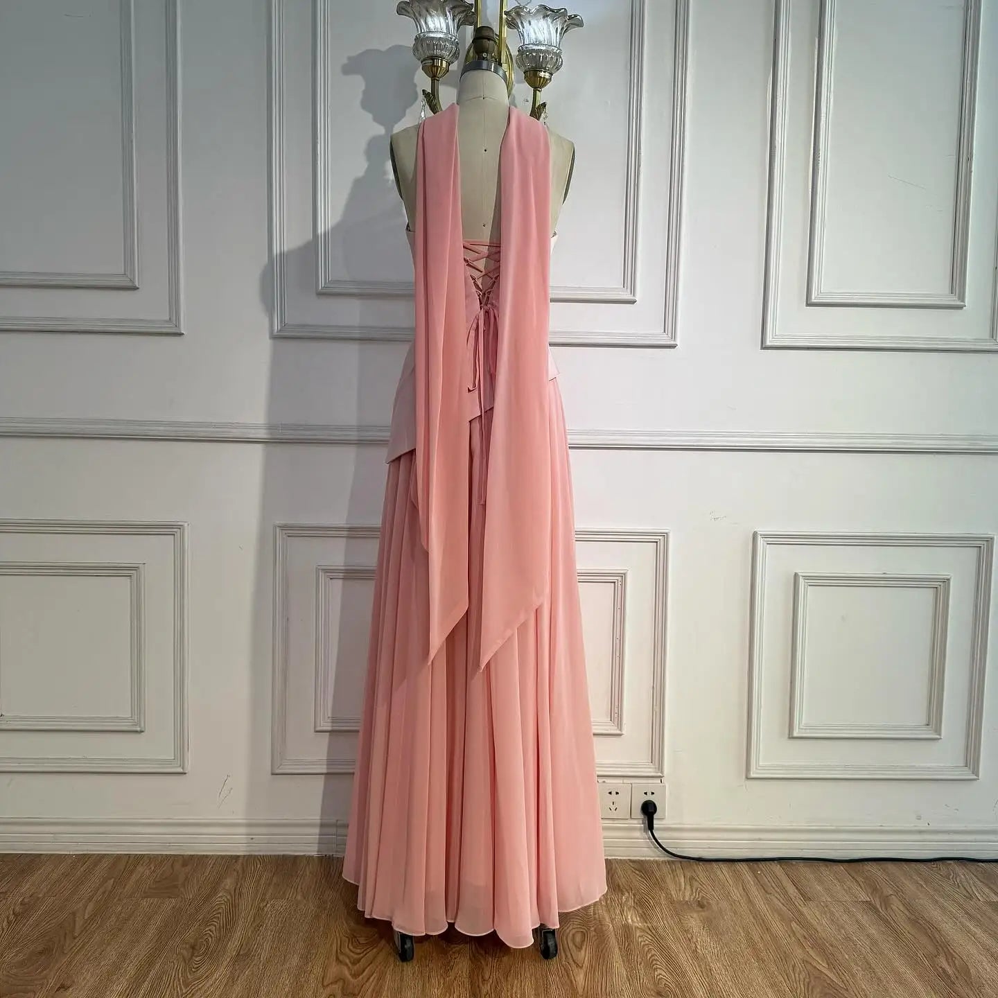 Luxury Lilac Elegant Evening Dress Flowing Skirt LA73165 - SERENE HILL